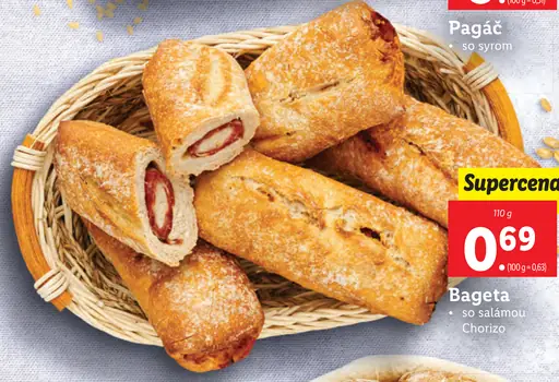 Bageta so salámou Chorizo