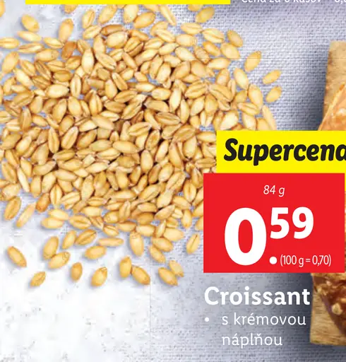 Croissant s krémovou náplňou