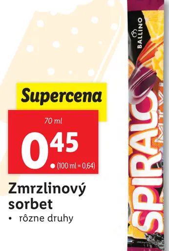 Zmrzlinový sorbet