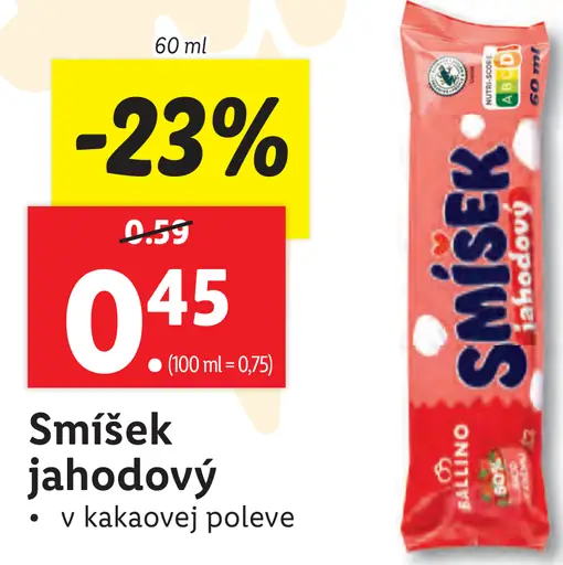 Smíšek jahodový nanuk