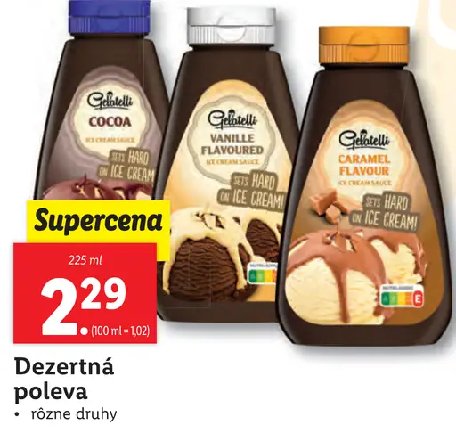 Gelatelli Dezertná poleva