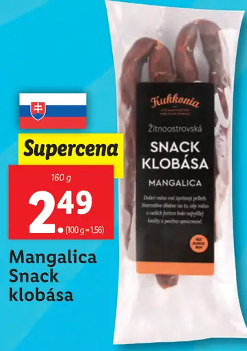Kukómania Mangalica Snack klobása