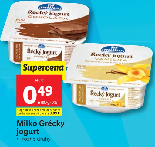 Milko Grécky jogurt biely