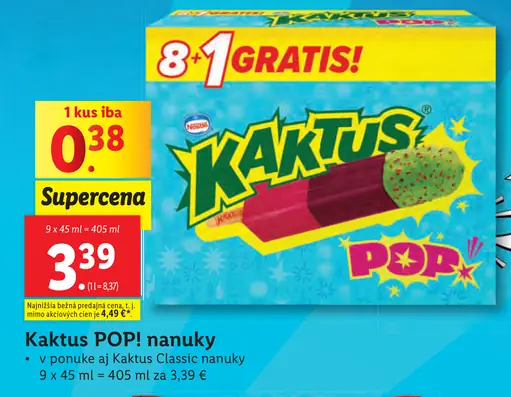 Kaktus POP! nanuky