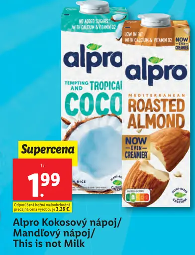 Alpro Kokosový nápoj/ Mandľový nápoj