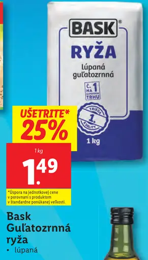 Bask Guľatozrnná ryža lúpana