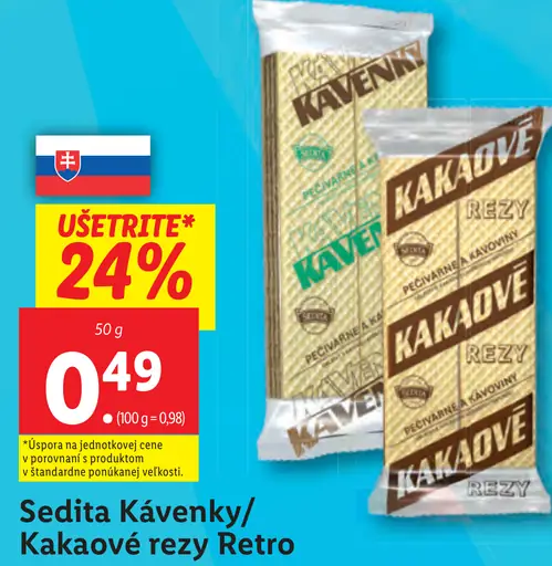 Sedita Kávenky/Kakaové rezy Retro