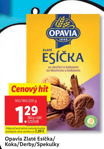Opavia Zlaté Esíčka/Koka/Derby/Spekulky
