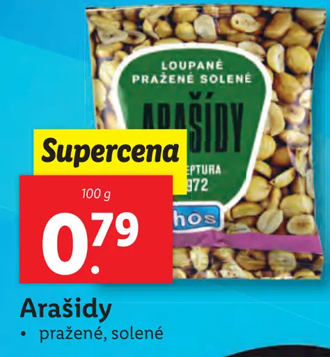 Arašídy pražené solené