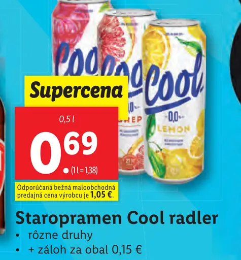 Staropramen Cool radler plechovka