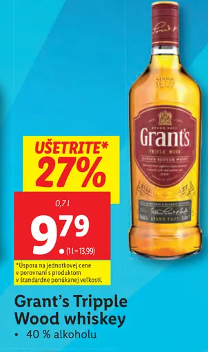 Grant's Tripple Wood whisky