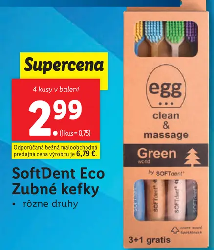 SoftDent Eco Zubné kefky