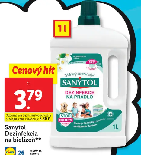 Sanytol dezinfekcia na bielizeň