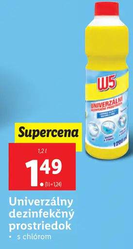 W5 Univerzálny dezinfekčný prostriedok s chlórom