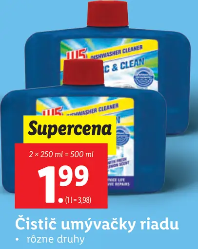 W5 Čistič umývačky riadu