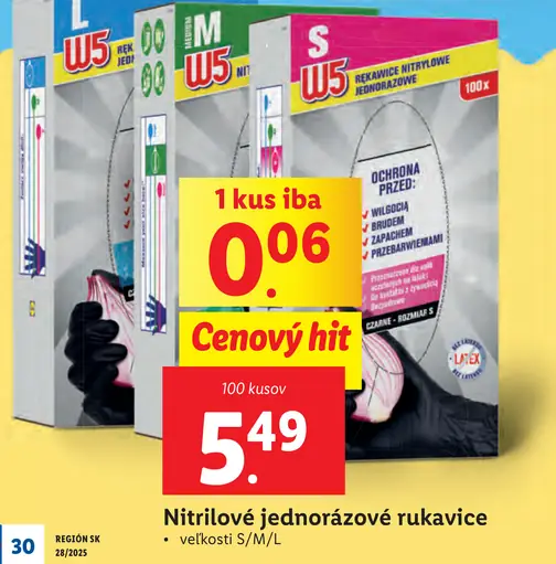 W5 Nitrilové jednorázové rukavice
