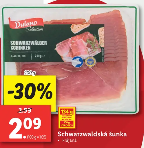 Dulano Schwarzwaldská šunka