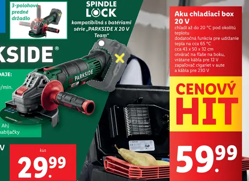 Parkside Aku chladiaci box 20 V
