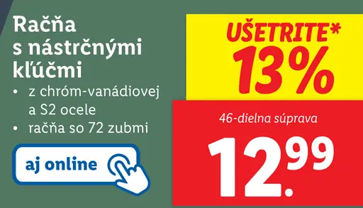 Parkside Račňa/nástrčné kľúče