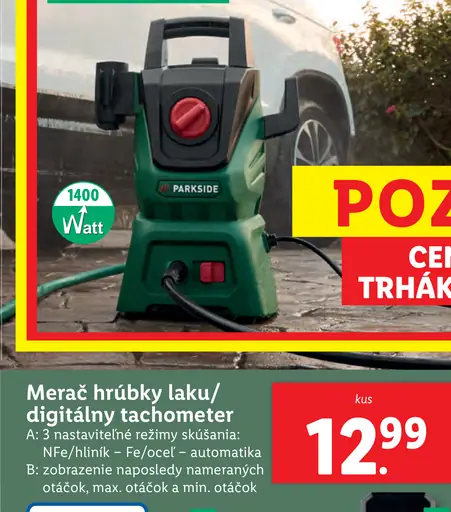 Parkside Merač hrúbky laku/digitálny tachometer