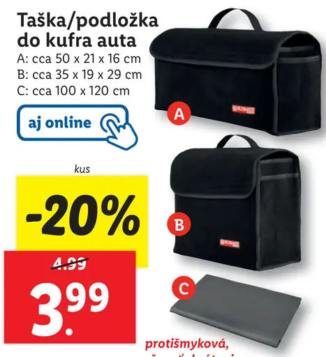 Taška/Podložka do kufra auta