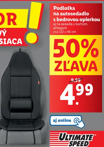 Ultimate Speed Podložka na autosedadlo s bedrovou opierkou