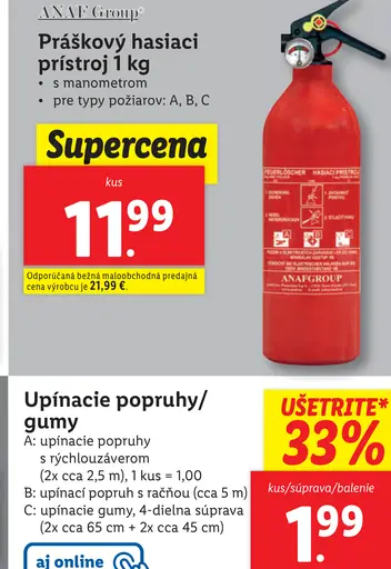 Práškový hasiaci prístroj 1 kg
