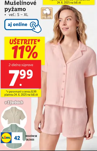 Esmara Mušelínové pyžamo