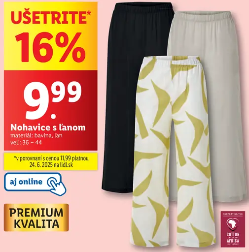Esmara Nohavice s ľanom