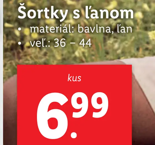 Esmara Šortky s ľanom