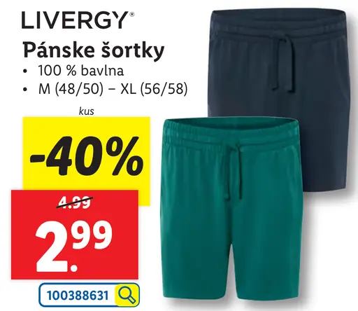 Livergy Pánske šortky