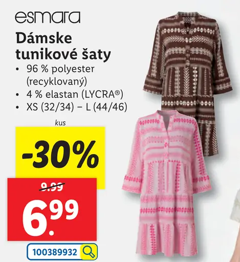 Esmara Dámske tunikové šaty