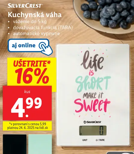 SilverCrest kuchynská váha