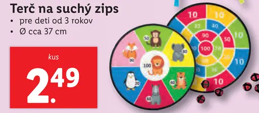 Terč na suchý zips