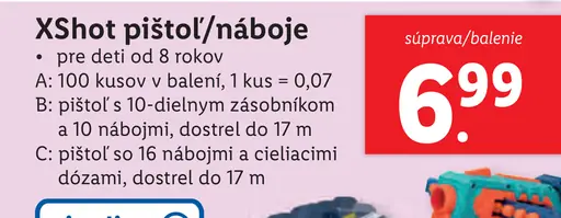 XShot pištoľ/náboje