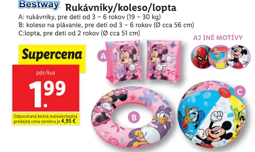 Bestway Rukávniky/koleso/lopta
