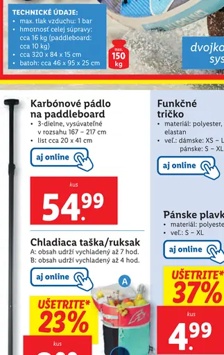 Karbonové pádlo na paddleboard