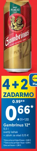 Gambrinus plechovka