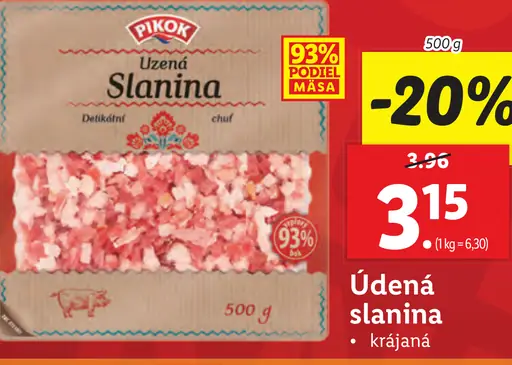 Pikok Údená slanina krájaná