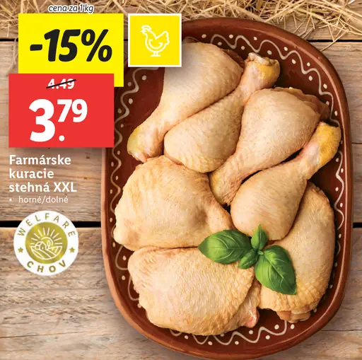 Farmárske kuracie stehná XXL