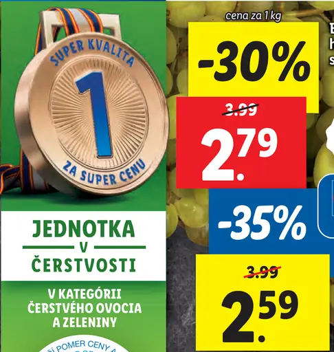 Biele hrozno stolové