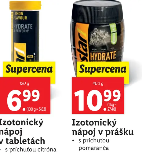 Isotonický nápoj v tabletách