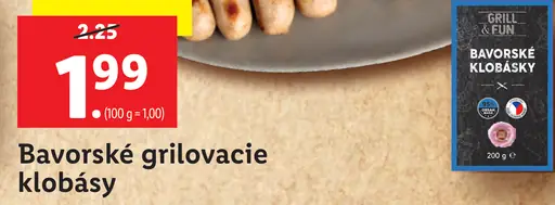Bavorské grilovacie klobásky