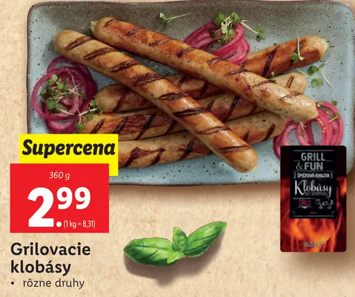 Grilovacie klobásy