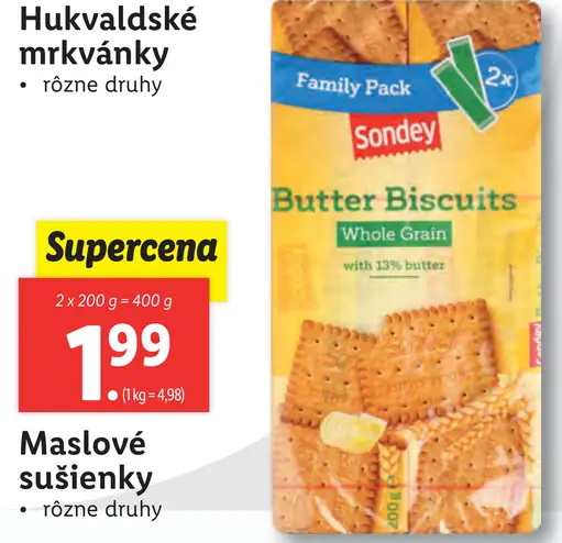 Sondey maslové sušienky