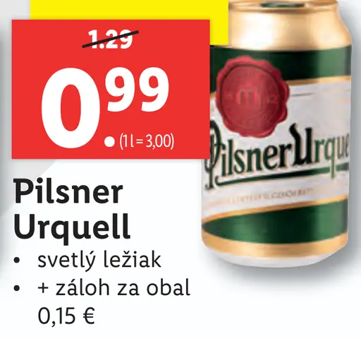 Pilsner Urquell plechovka