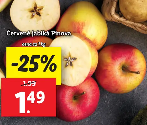 Červené jablká Pinova