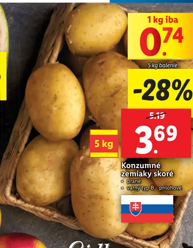 Konzumné zemiaky skoré
