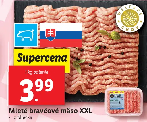 Mleté bravčové mäso XXL