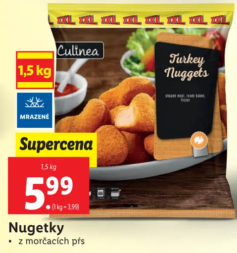 Culinea Nuggetky z morčacích pŕs